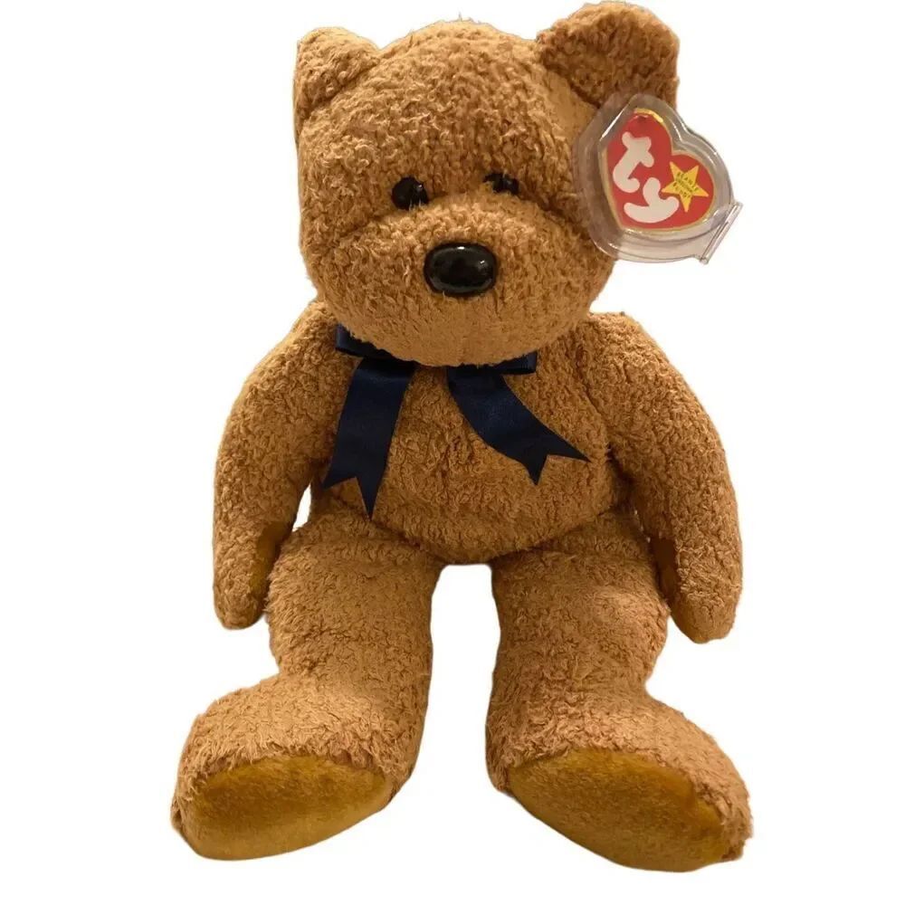 1999 Fuzz Bear Ty Beanie Baby Buddies Plush Collectible Vintage Y2K 90s